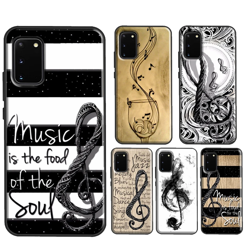 Music Note Musical Treble Clef Case For Samsung Galaxy S21 S22 Ultra Note 20 S8 S9 S10 Plus Note 10 Plus S20 FE Coque