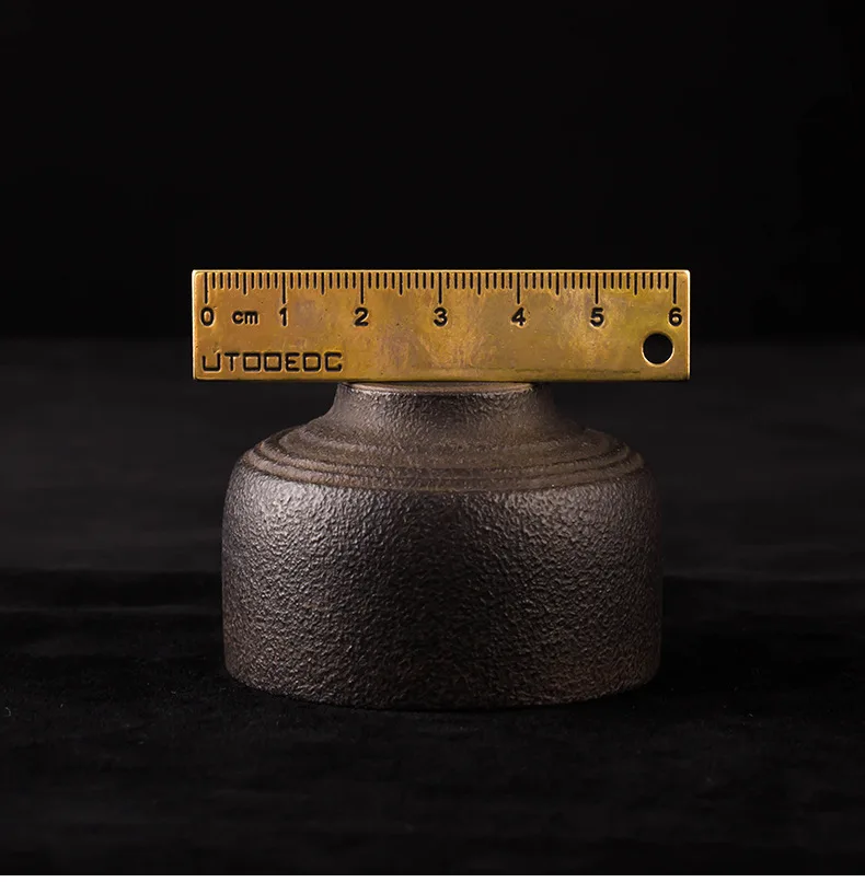 antique Brass craft DIY Pendant Good Luck ruler ornament Miniature Fitting Keychain ring Pendant Accessories a1436