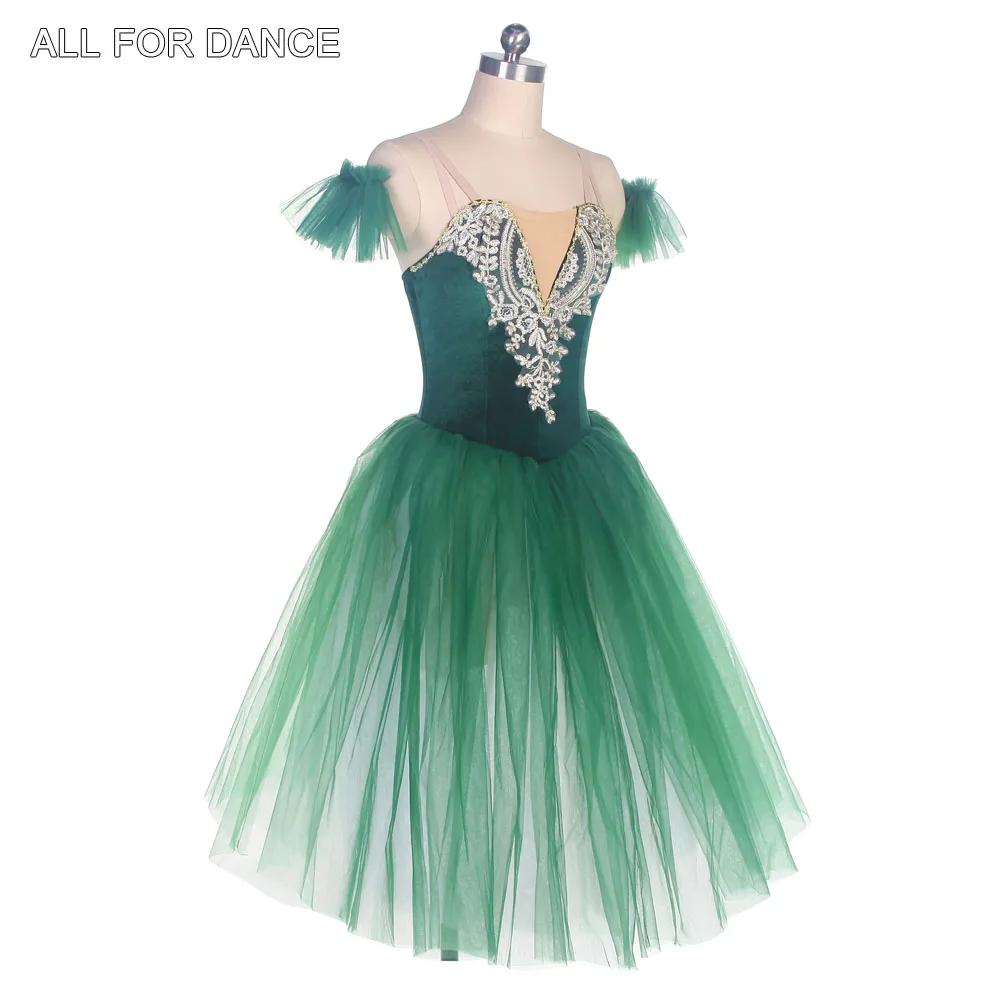 

21318 Girls Red/Green Velvet Romantic Ballet Tutu Skirt Girls & Women Stage Performance Dance Dress Ballet Dancewear