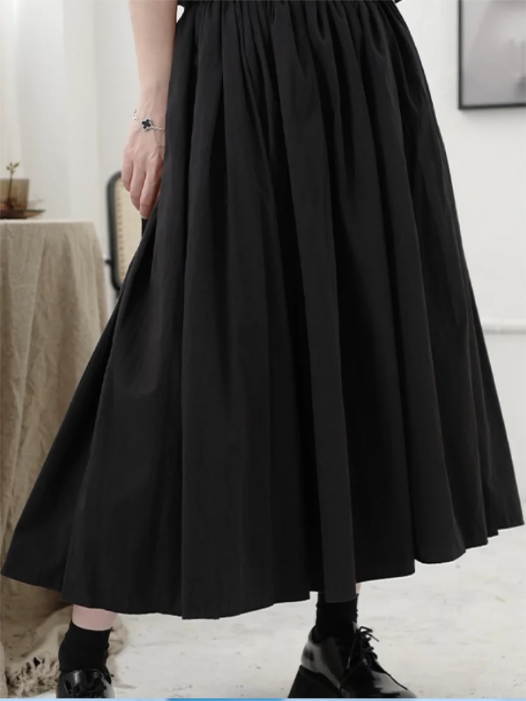 Lady's Half Skirt Spring And Autumn New Solid Color Elastic Waist Goddess Multi-Layer Structure Of Organza Sewing Half Skirt