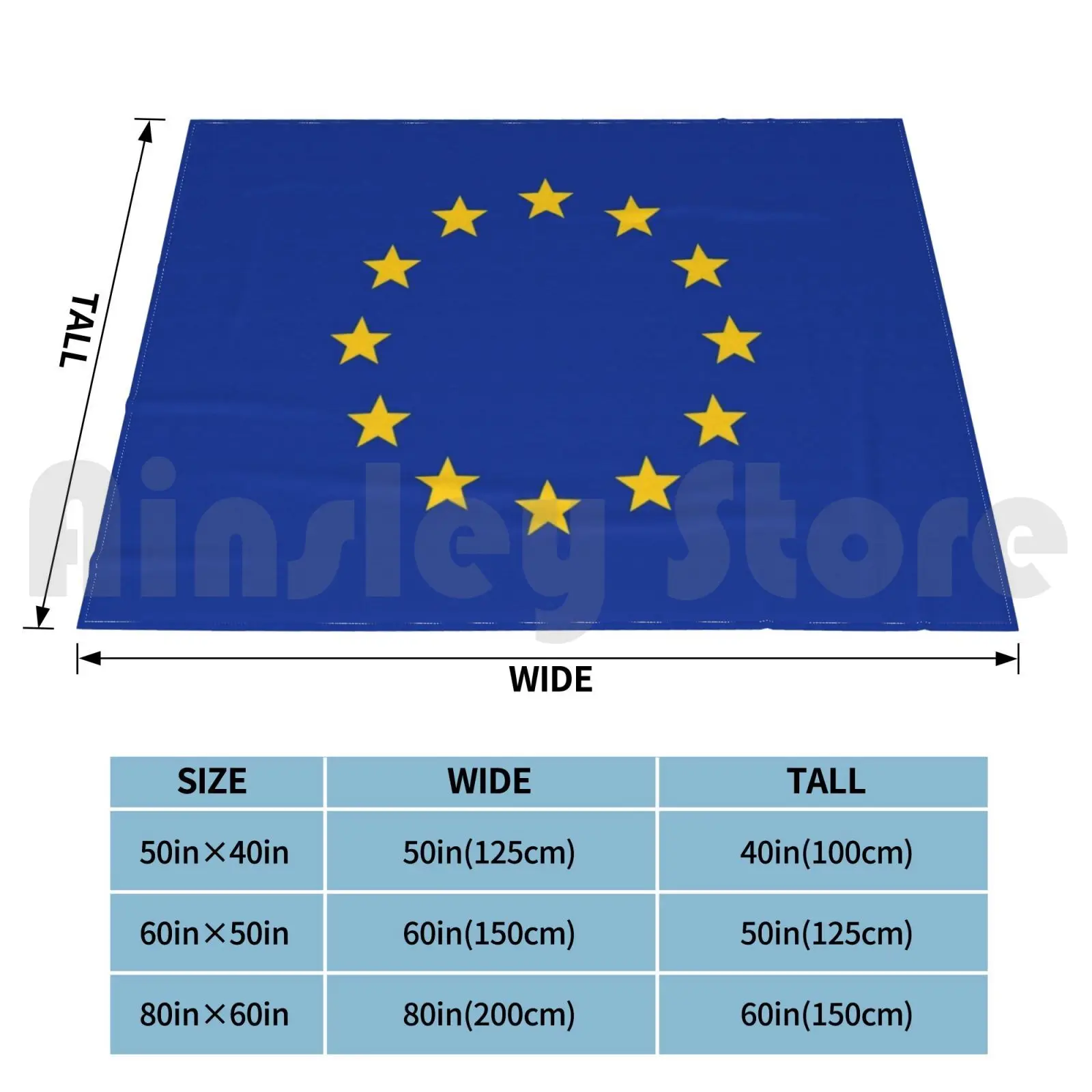 European Union Flag Face Blanket Super Soft Warm Light Thin Union Jack Flag Britain