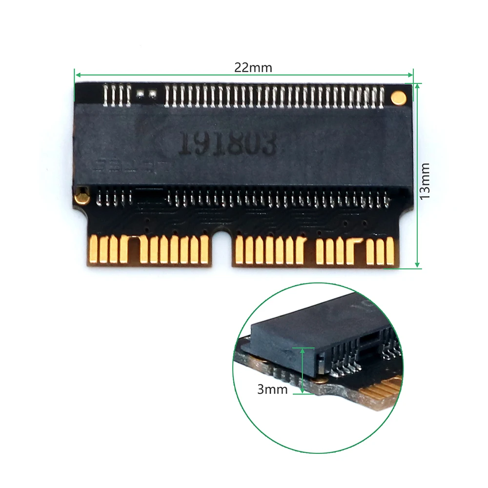 Macbook Air SSD アップル Macbook Pro の SSD アダプタカード M2 M.2 アクセサリー網膜 2013 2014 2015 2016 2017 カード