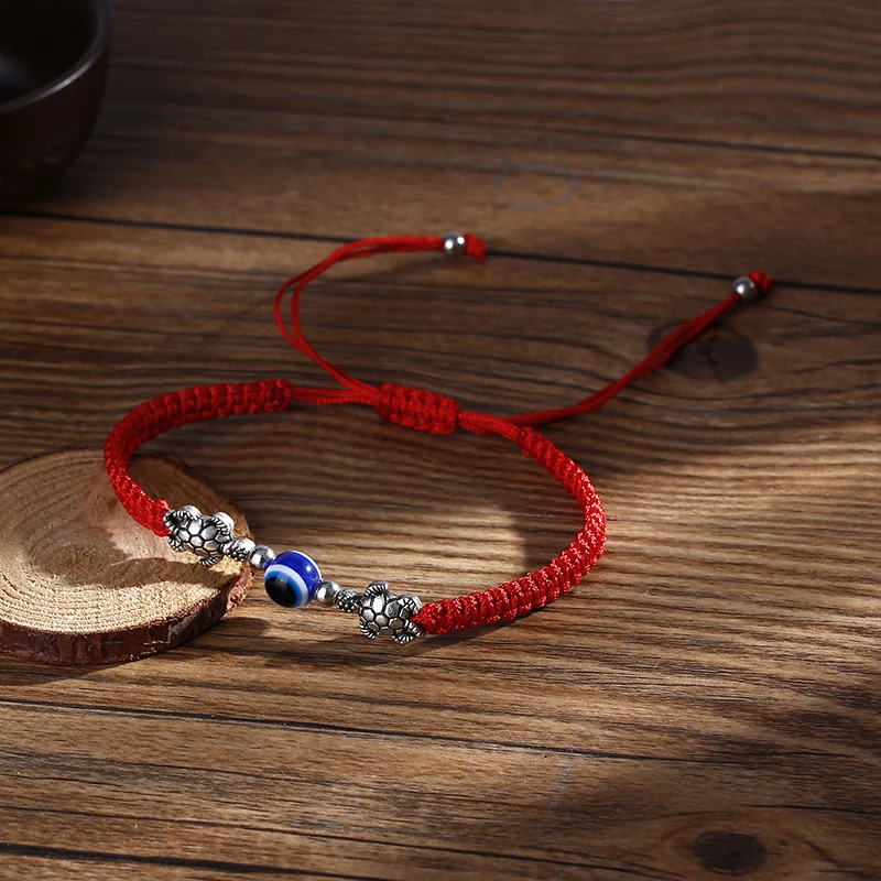 Turkey Evil Eyes Bracelet Men Women Handmade Weaven Lucky Red Thread Braslet Adjustable Elephant Turtle Fatima Hand Braclet Gift image 6