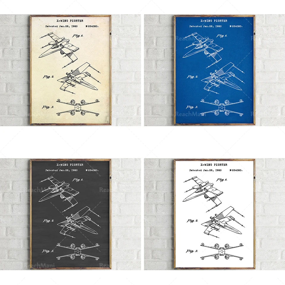 

Impression de brevets Fighter. Affiche de plan directeur.