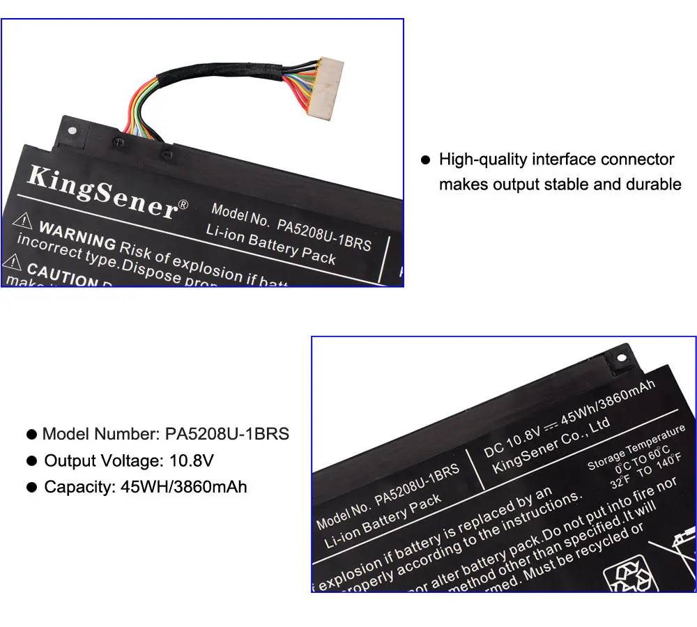 KingSener PA5208U-1BRS PA5208U Battery for Toshiba Chromebook CB30 CB35 CB35-B3340 CB35-B3330 for Satellite E45W P55W L55W-C L55