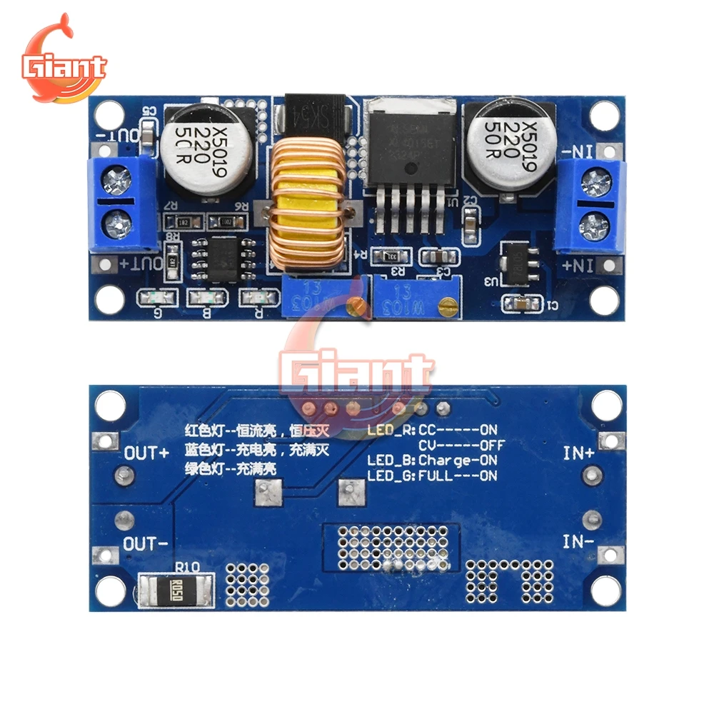 XL4015 5A DC to DC CC CV Lithium Battery Step Down Charging Board Adjustable Led Power Buck Converter Lithium Charger Module 12V