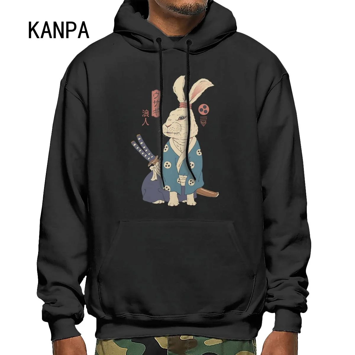 

Fish Rabbit Sushi Japanese Style Ukiyoe Printing Men Hoodies Fleece 2023 Comfortable Clothing Soft New 2023 Fashion Mens Hoody
