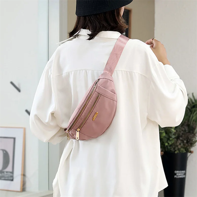 Women Waist Bag Pack Purse Casual Large Phone Belt Bag Pouch Women\'s Canvas Travel Phone Bag Fanny Banana Bag Hip 3 Pockets