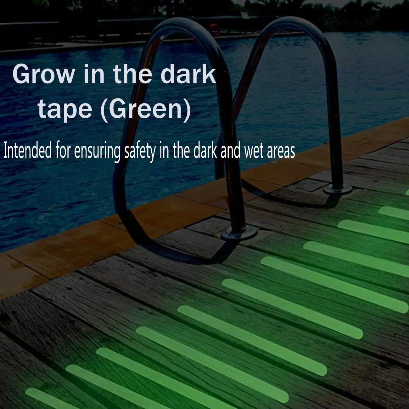 Luminescent Glow in The Dark Anti Slip Adhesive Tape Safety Non Skid Treads for Floor, Stairs, Steps