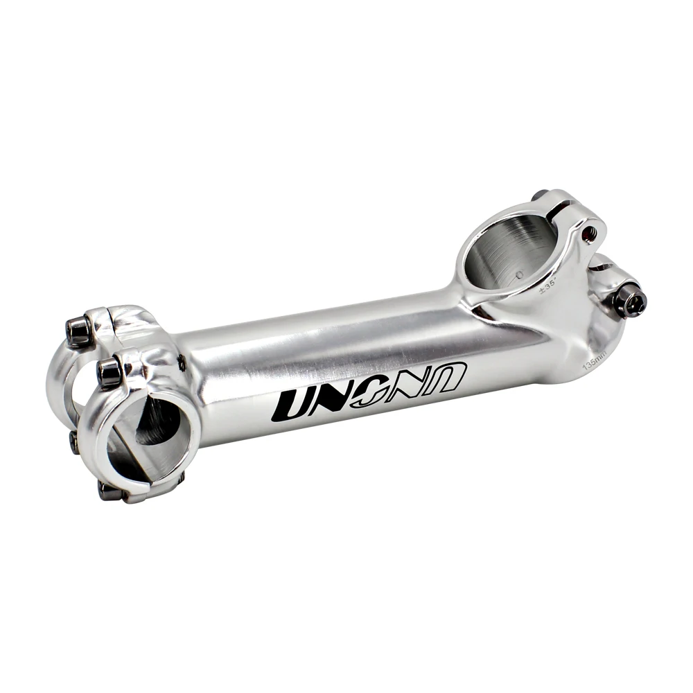 UNO Bike Stem 35degree 25.4 Silver Bicycle Handlebar Stem UNO Mtb Stem Folding Bike Stem 75/90/110/135mm Mtb Bicycle Accessories