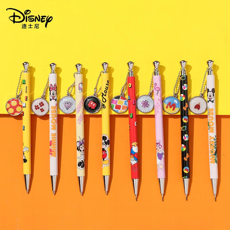 10pcs/batch of genuine Disney student stationery gel pen cartoon Mickey Aisha princess ballpoint pen mechanical pencil set gift