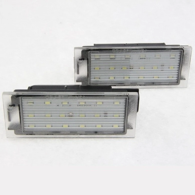 2Pcs Car LED Number License Plate Light For Renault Megane 2 Clio Laguna 2 Megane 3 Twingo Master Vel Satis