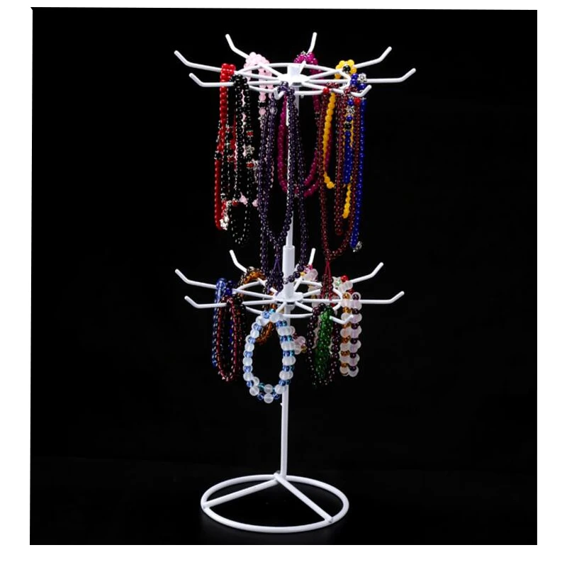 

Multifunctional Metal Jewelry Display Stand Rack, 2 Layers, Necklace Chain, Bracelet Rotation Holder, Wig Hanger, Hot Sale