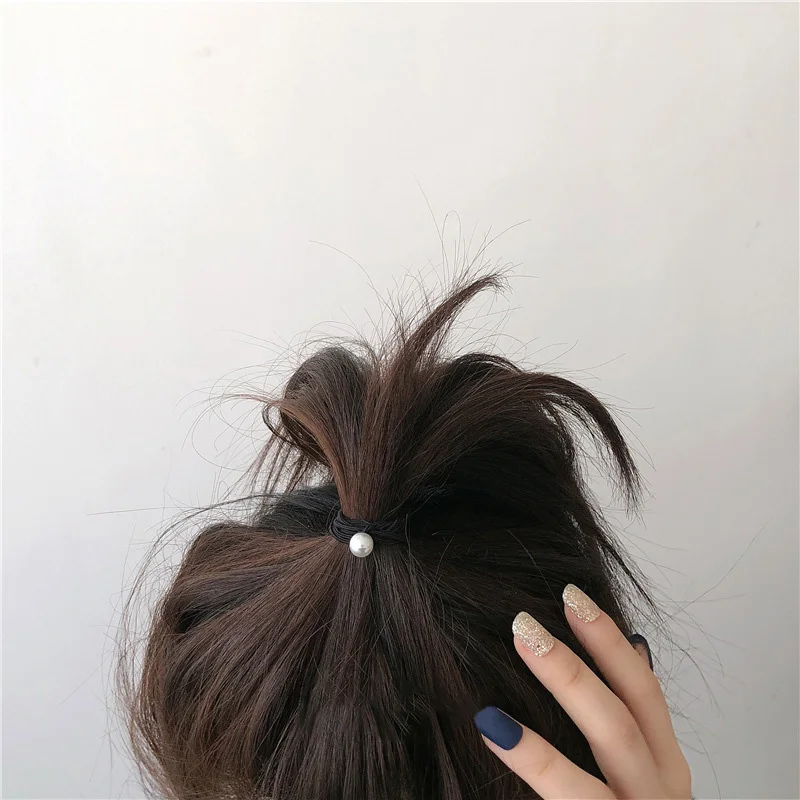 1/5 PC Cute Set Hair Ties Rings Elastic Hair Girl Breves Sets Headwear Korean Pearl Ponytail Elastic Band Hair Accessories