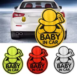 Симпатичная виниловая наклейка Yuanguang «Baby In Car», наклейка на окно, светоотражающие автомобильные наклейки, знаки безопасности Предупреждение