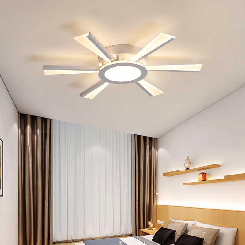 Modern and Simple LED Chandelier Creative Sunlight Ceiling Light Living Room Bedroom Dining Room Kitchen Lighting Remote Control