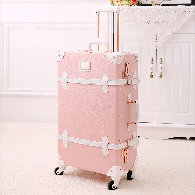Mode populaire perfecte Trolley Koffer Vrouwen Bloemen 20/22/24/26 inch stijlvolle Rolling Bagage met handtas merk reizen valise
