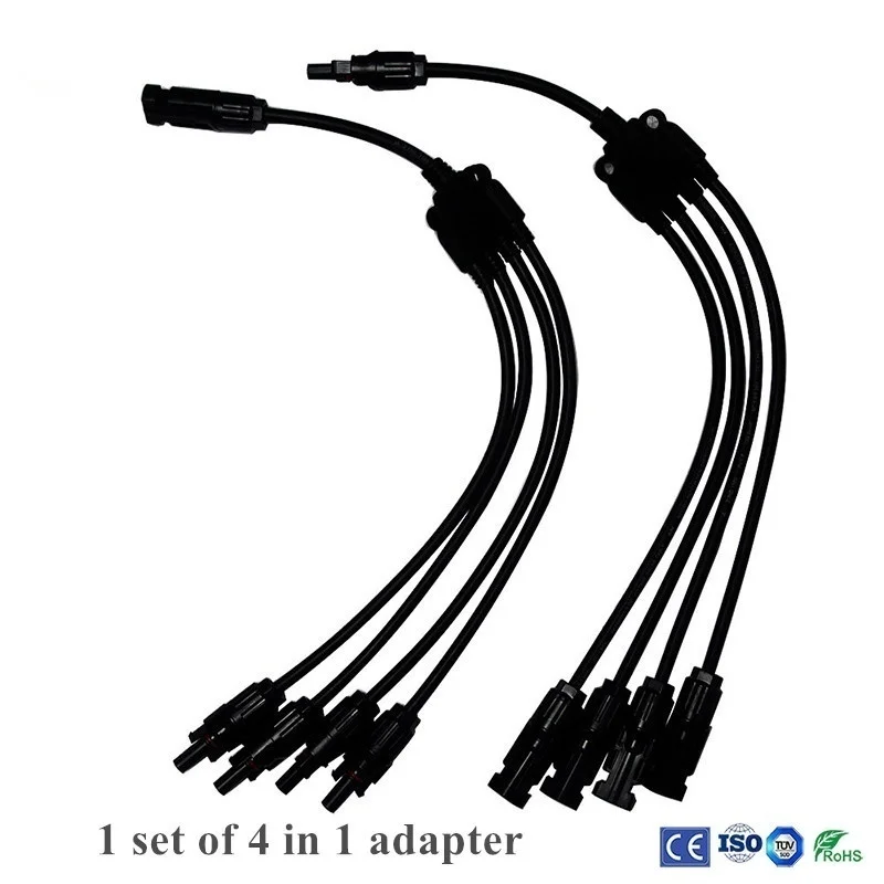 2/3/4 IN 1 Connector PV Power Adapter Cable Line Solar Panel Adapter Plug