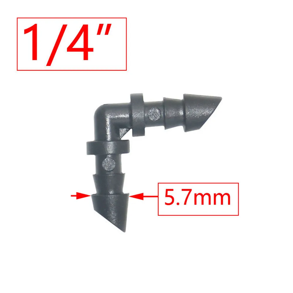 1/8 1/4 Cal nawadnianie ogrodu złącza kolczasty pojedynczy podwójny kolanko kroplownik do nawadniania sprzęgło podlewanie montaż dla 3/5 4/7mm wąż