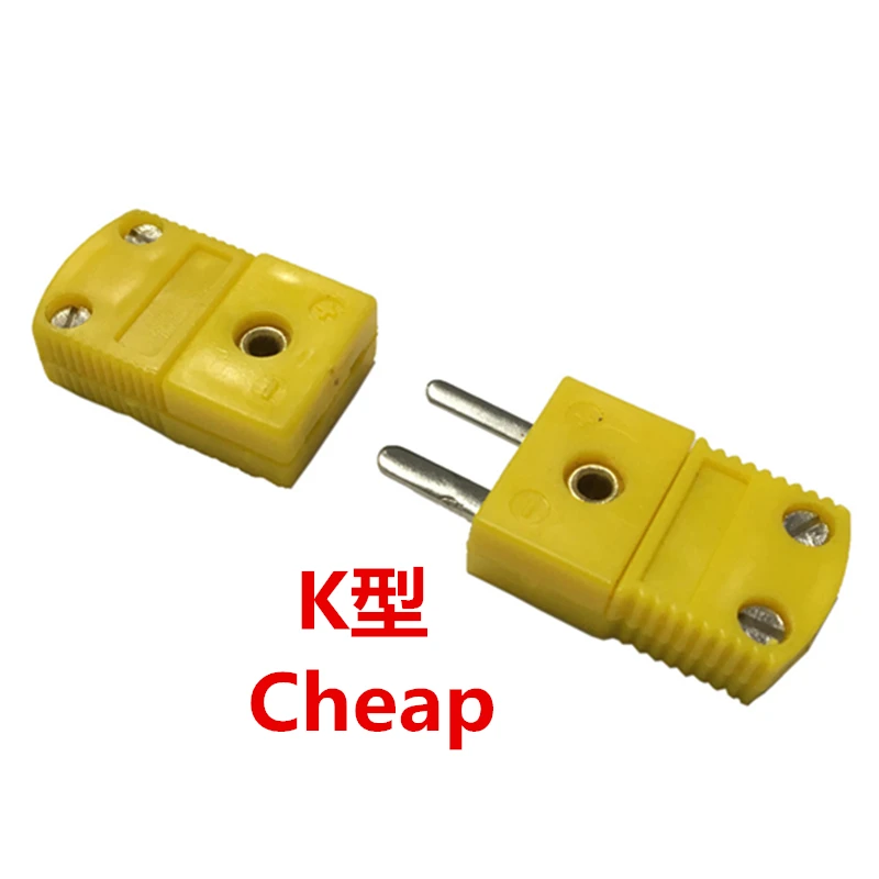 mini Connectors plug Thermocouple Temperature Male K Type Sensors K T J Type