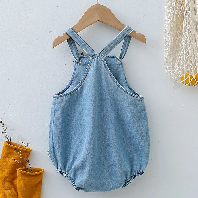 Summer Baby Boy Girl Romper Children Braces Cowboy Romper Kids Baby Boy Girl Clothes Romper Infant Baby Boy Girl Romper