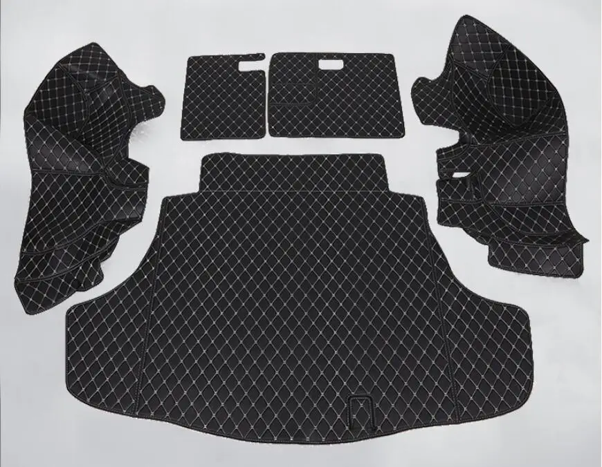 Car Embroidery Leather Full Rear Trunk Tray Liner Cargo Mat Floor Protector Foot Pad Mats For Toyota Avalon 2019 2020