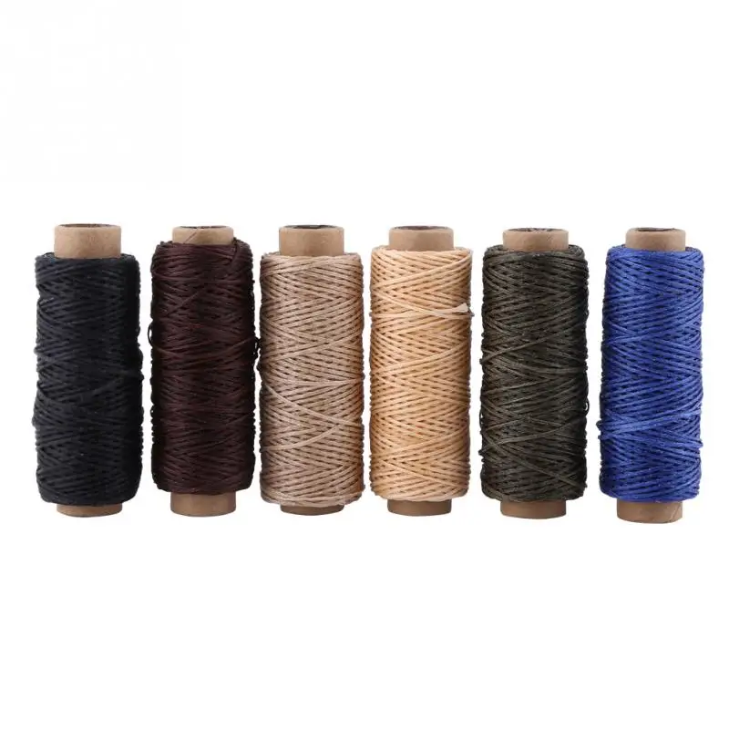 50m 150D 1mm Roll Handmade Flat Waxed Sew Wax Line Thread Cord Sewing threads For Diy Leather Sewing needlework tool