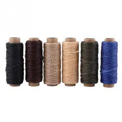 50m 150D 1mm Roll Handmade Flat Waxed Sew Wax Line Thread Cord Sewing threads For Diy Leather Sewing needlework tool