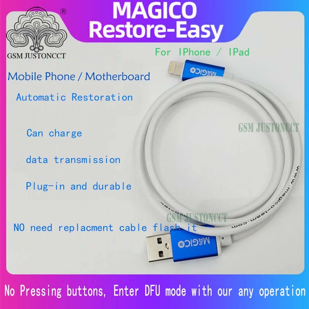 Nuovo MAGICO Restore-Easy Cable per IPhone IPad aggiornamento automatico, aggiornamento automatico modalità DFU controllo Online numero di serie