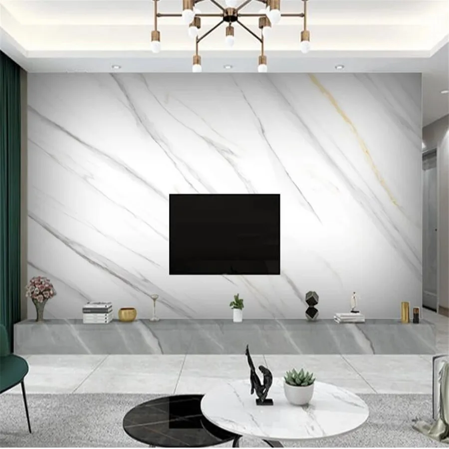 

Custom 3D Wallpaper Mural Simple Light Luxury Jazz White Rock Board Living Room Background Wall Decorative Painting Wallpaper