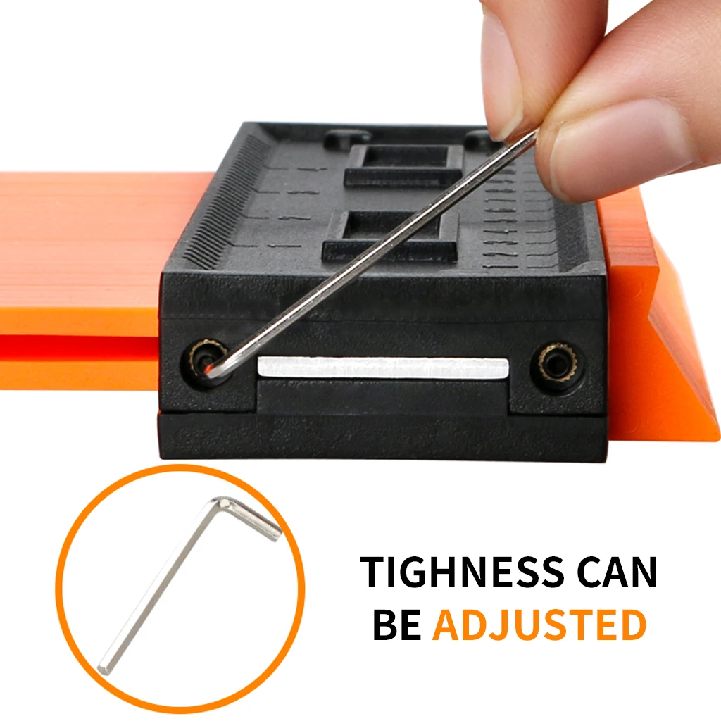 Measure Gauge Tool Contour Profile Gauging Ruler Wood 5/10 Inch Duplicator Alloy Edge Shaping Laminate Tiles Meethulp