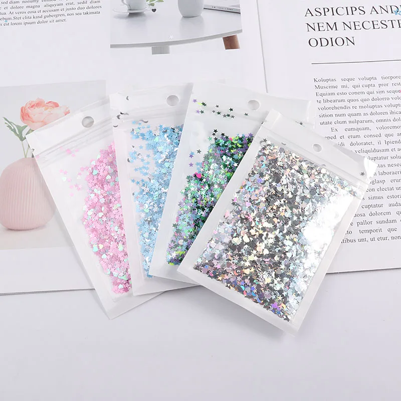 Ultrathin 3mm Star Heart Moon Sequins Nail Art Glitter Mini Paillettes Eo-Friendly PET Sequin Nails Decoration Manicure Material