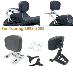 Motorcycle Multi-Purpose Driver Passenger Backrest For Harley Model Touring Road King Street Road Glide 1998-2008