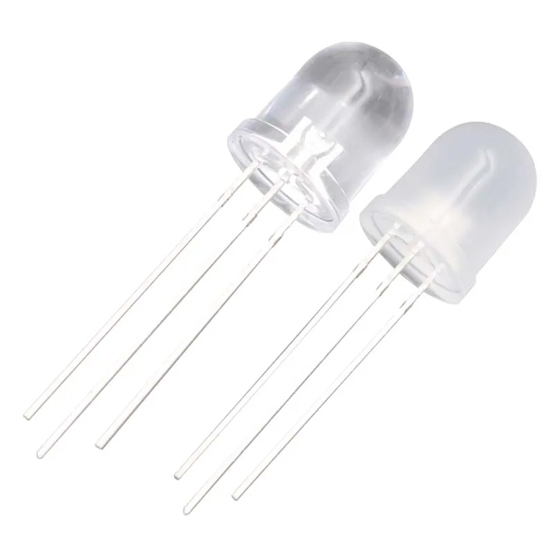 500PCS 10mm ROUND led 3-PIN bicolor DIP LED RED Blue RED GREEN Transparent/diffused DIP LED