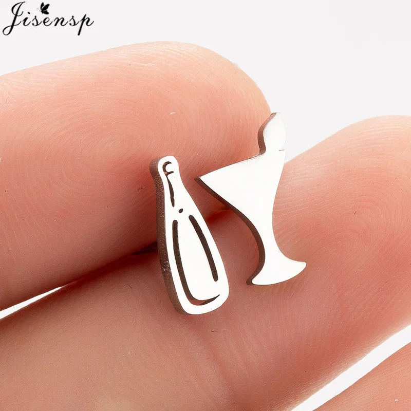 Women's Tiny Music Note Stainless Steel Stud Earrings