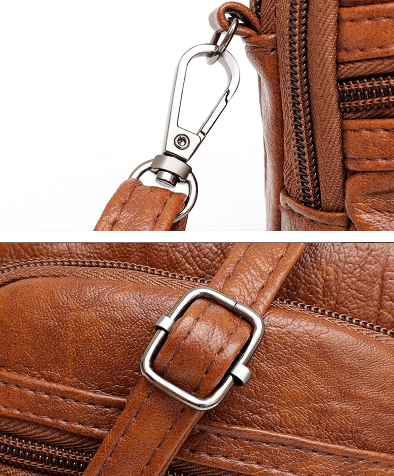 Multifunktion ale weiche pu Leder kleine Umhängetasche für Frauen Vintage Umhängetasche Geldbörse Handy Baga Handtasche Geldbörse – Detail 26
