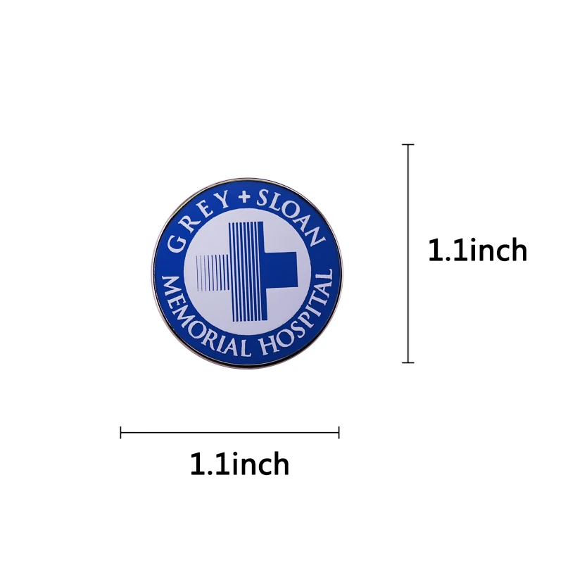 Greys Anatomy Grey + Sloan Memorial Hospital enamel pin button badge