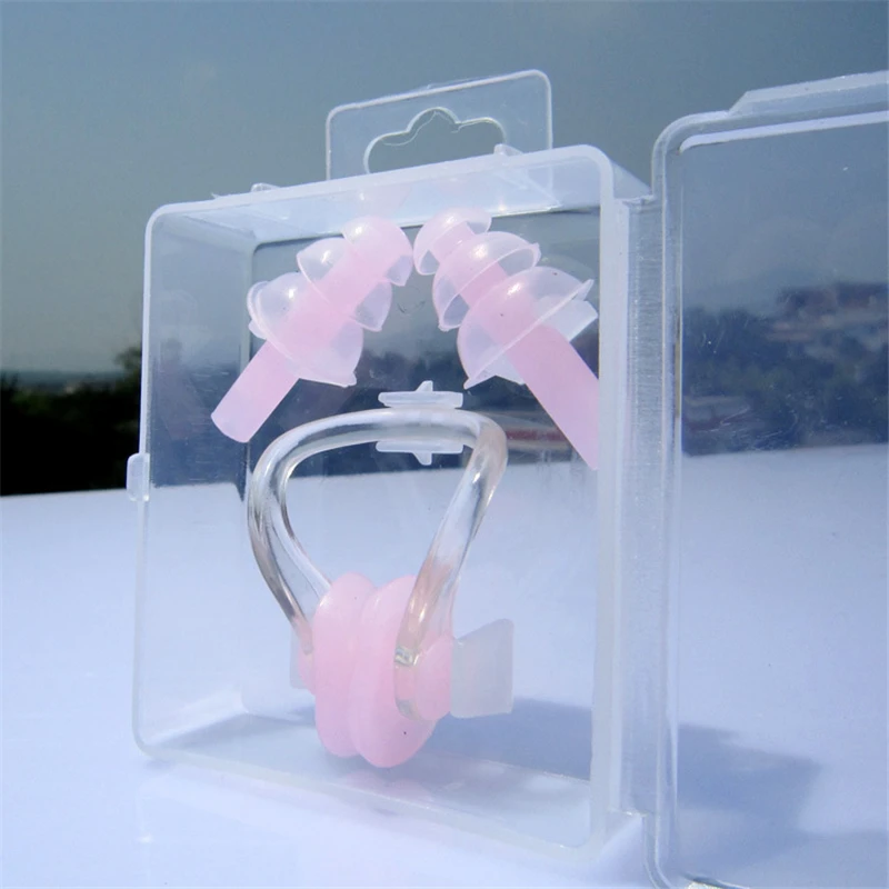 Bộ 1 Kẹp Mũi Tai Nghe Nhét Tai Chống Nước Silicon Mềm Bơi Thể Thao Tai Nghe Nhét Tai Kẹp Mũi Dụng Cụ Lặn Thể Thao Nước Phụ Kiện Bơi