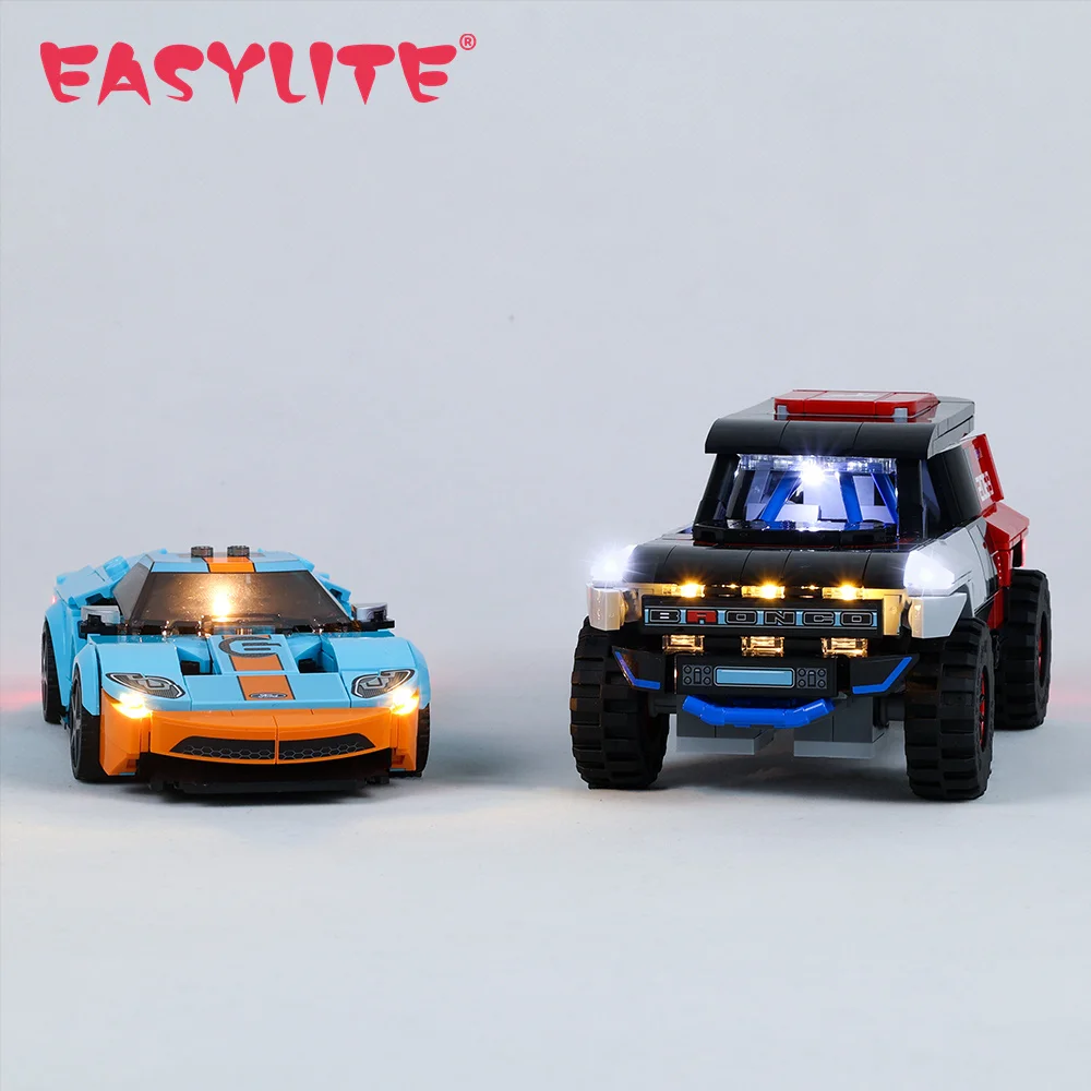 EASYLITE LED Light Set per Speed Champions 76905 Ford GT Heritage Edition e Bronco R solo Kit di illuminazione non includere il modello