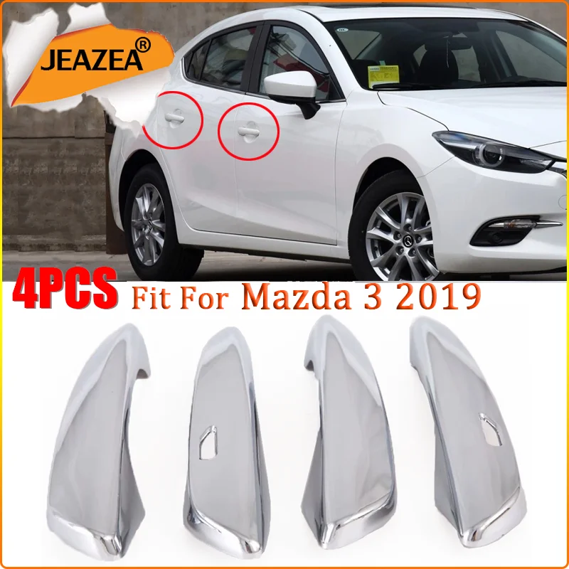 

4 шт., пластиковые наклейки на дверную ручку JEAZEA для Mazda 3 2019