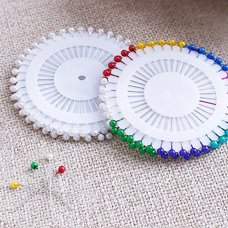 40/120/240/480Pcs Sewing Pins Straight Pins Head pins Colorful White Round Pearl Head Dressmaking Quilting Pins for Crafts