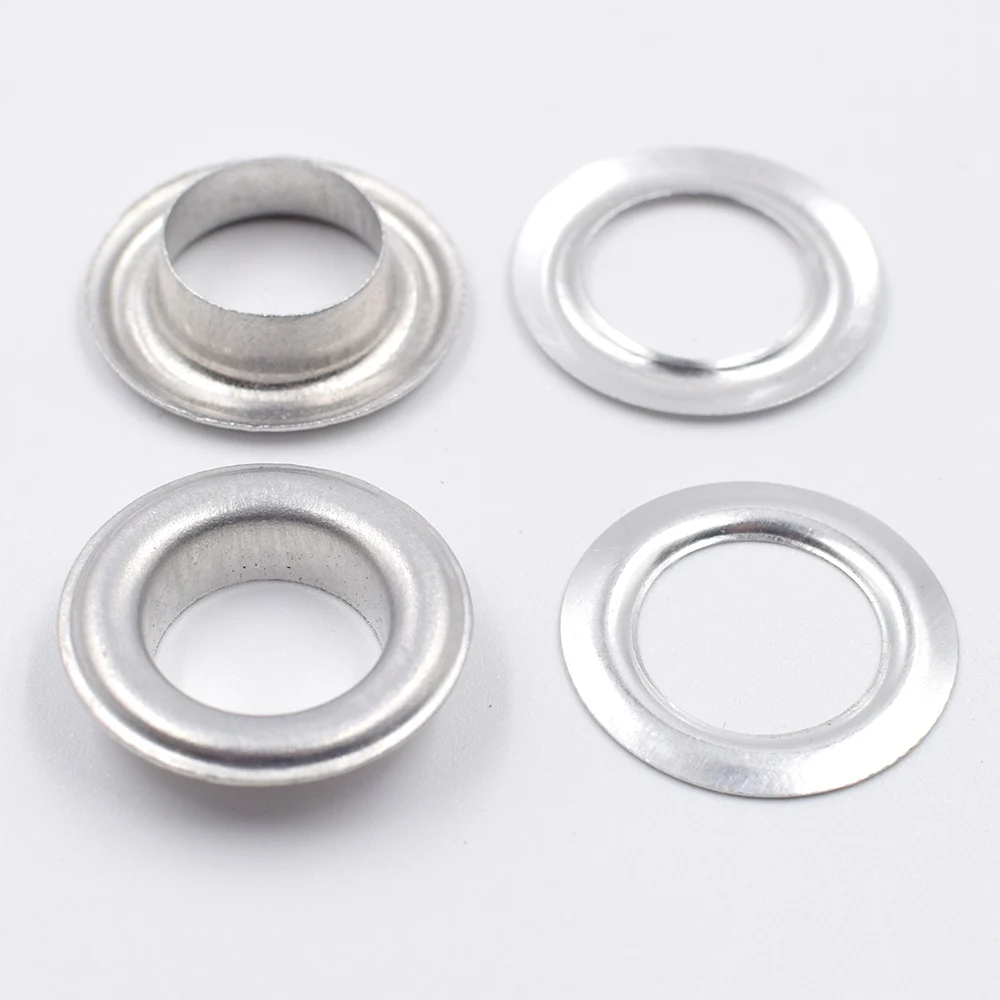 200 sets metal eyelets aluminum wih washers 12mm hollow rivets bulk clothing DIY sewing accessories