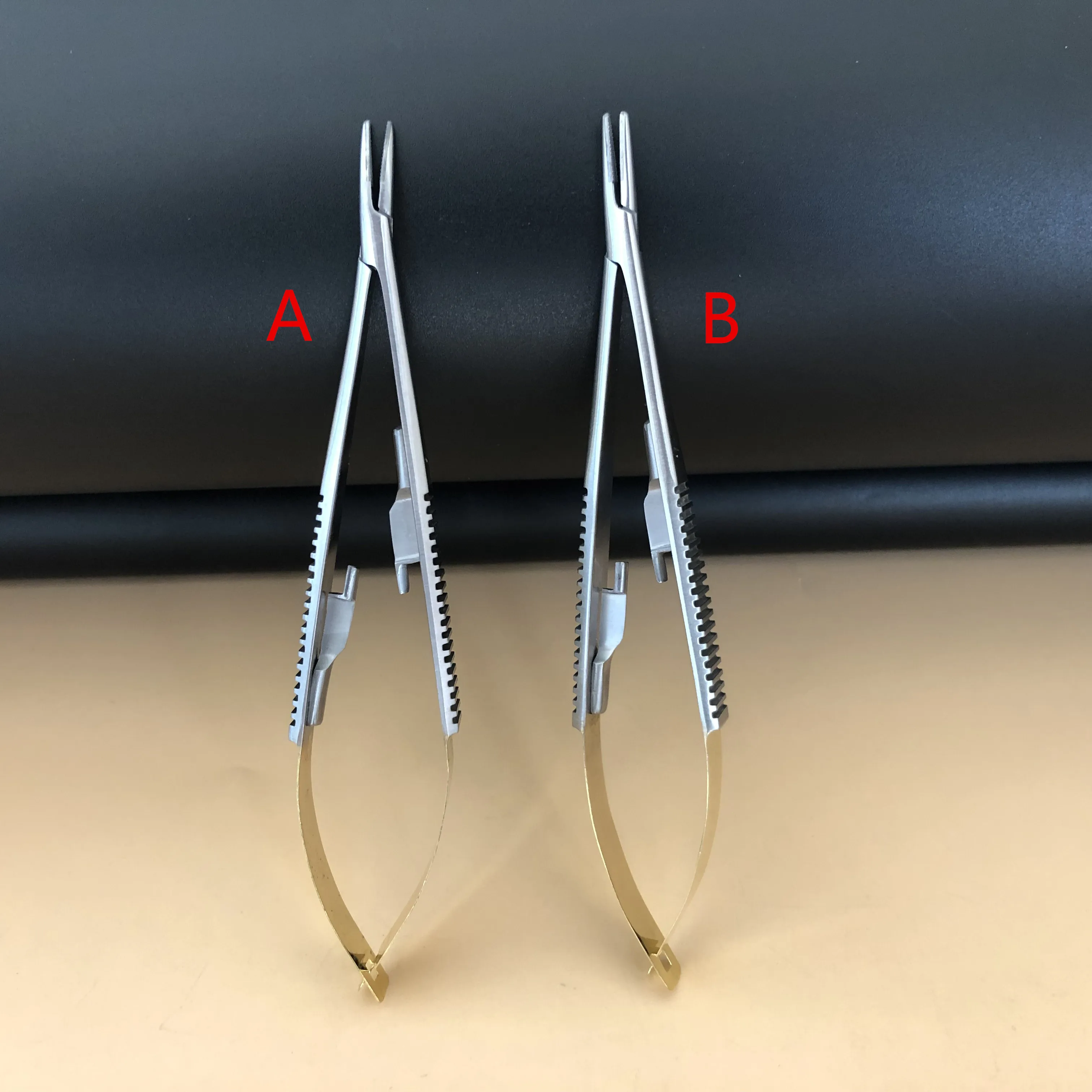 

1 Pcs Dental lab Implant Castroviejo Needle Holders 14cm CE Tool / Straight / Curved for choose