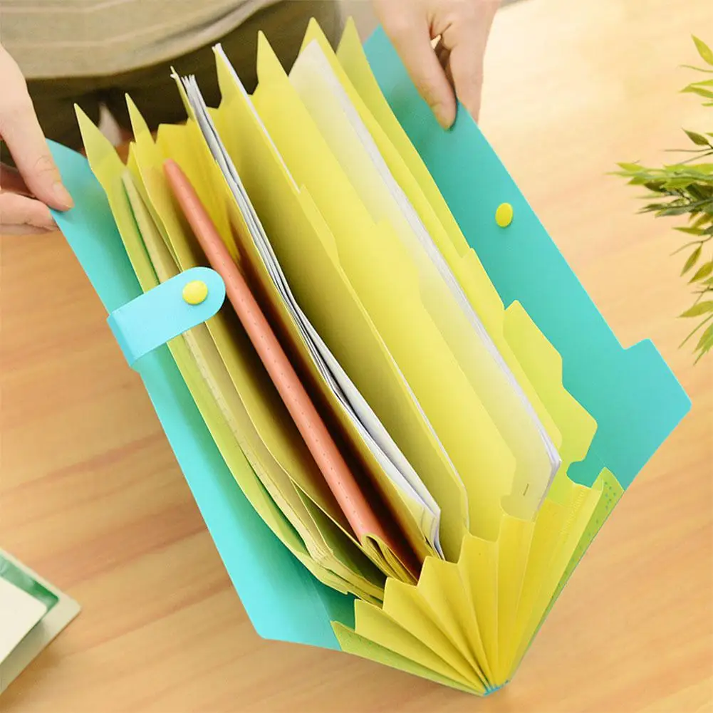 Папки для документов, органайзер для файлов, папок дюйма, с 8 отделениями, Размер A4, кнопка закрытия, для дома, офиса, школы