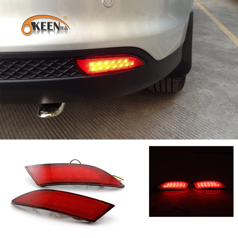 

2Pcs For Ford Focus 3 2011 2012 2013 2014 Sedan Hatchback LED Rear Bumper Reflector Light Braking Warning Lamp Auto