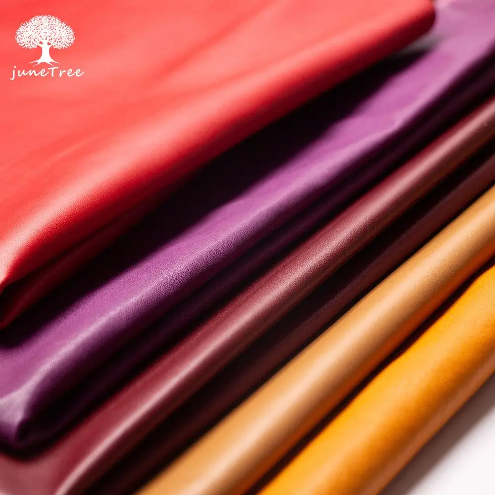 Junetree Genuine sheep skin leather for handbag material and leather craft soft whole skin leather craft multi color