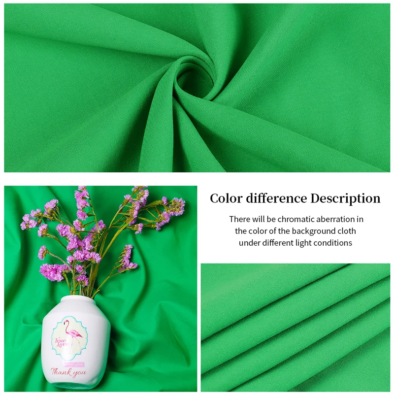 Hot Sale Green Color Cotton Non-pollutant Textile Muslin Photo Backgrounds Studio Photography Screen Chromakey Backdrop Cloth