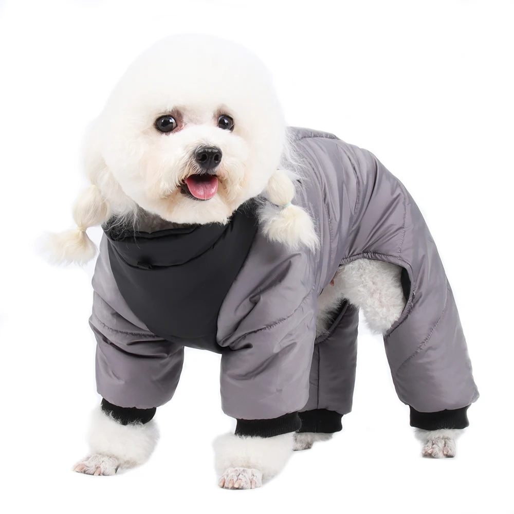 Wasserdichter Hunde-Overall, Mantel, Winter, Haustier-Hundekleidung, warme Welpen-Baumwolljacke für kleine und mittelgroße Hunde, Mops, Chihuahua-Kostüm, Bulldogge – Detail 11