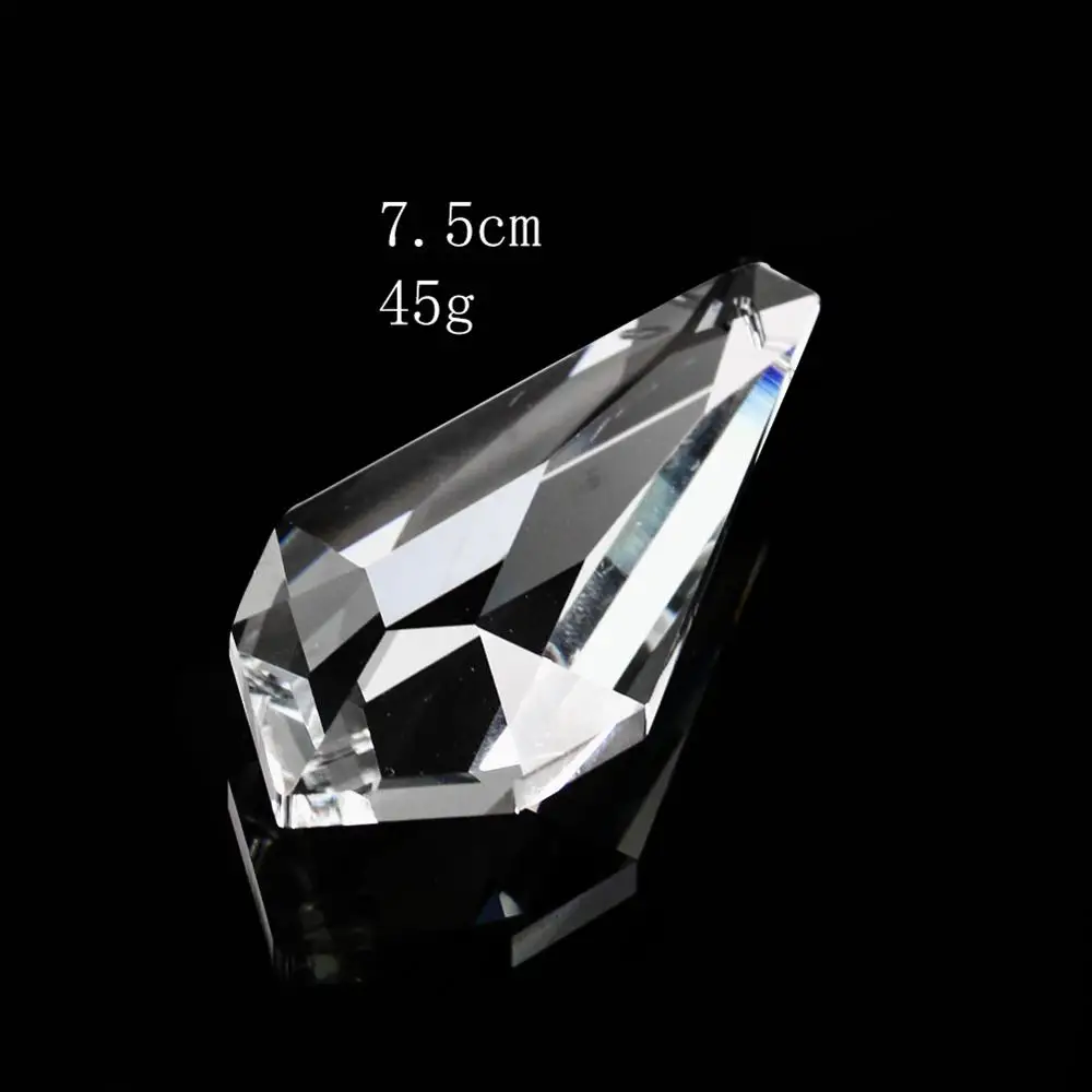 2PCS 75MM 5750 Arrow Crystal Prism Suncatcher Lamp Chandelier Part Clear Glass Art Faceted Pendant Hanging Home Wedding Decor