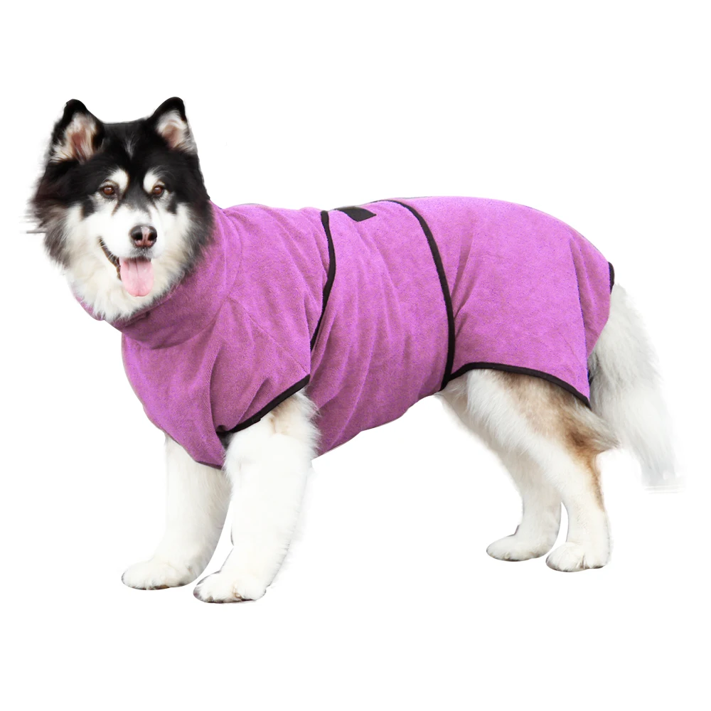 New Bathrobe For Dog Drying Towel Microfiber Quickly Absorbing Water Bath Towel Cat Hood Pet Bath Towel Grooming Pet Product